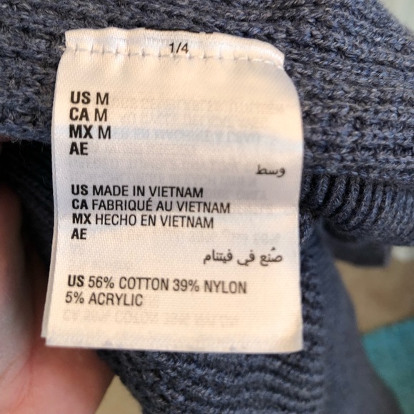 INC International Concepts Blue Gray Turtleneck - Size M - Picture 3 of 14